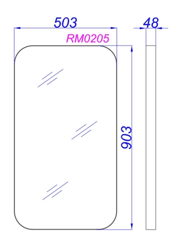Зеркало Aqwella ACCENT 50*90 в белой раме фото 4