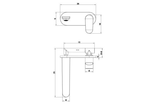 Смеситель для раковины настенный Aquatek Ника AQ1813BGM, оружейная сталь фото 4