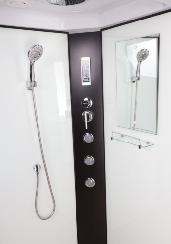 Душевая кабина Niagara Classic NG-6702-14F 100*100*215 средний поддон(26см),черный,стекло прозрачное фото 3