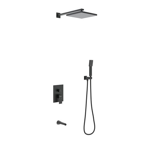 Душевой комплект Berges Ventas 3S BLACK 073006, черный матовый