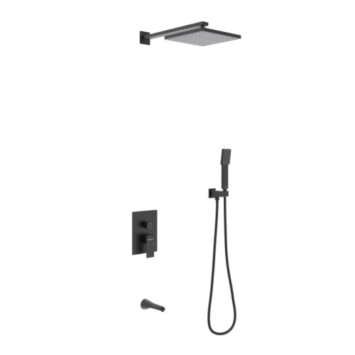 Душевой комплект Berges Ventas 3S BLACK 073006, черный матовый