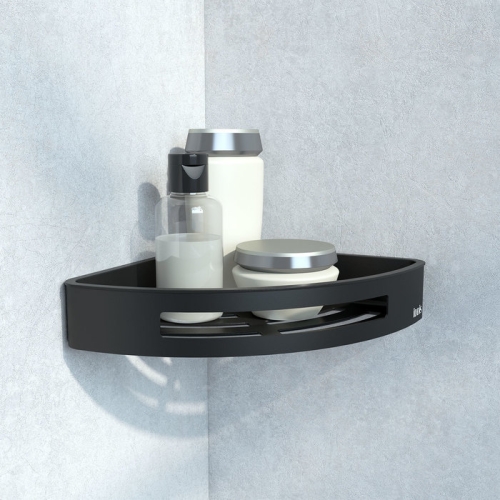 Полка угловая Iddis Optima Home черная фото 2