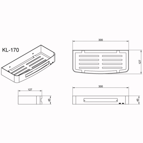 Полка Azario AZ-170 прямоугольная фото 2