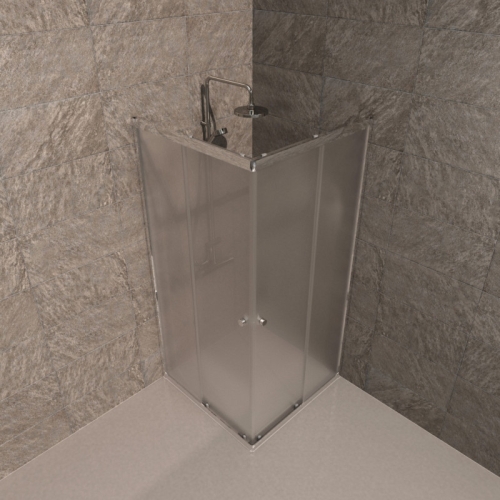 Душевое ограждение Triton Вента-Хром Вельвет 80*80, 90*90 стекло матовое фото 4