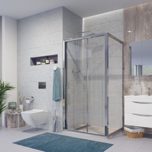 Душевое ограждение Niagara Нова/Nova NG-62-9A-A80 90*80, 100*70,стекло прозрачное фото 2