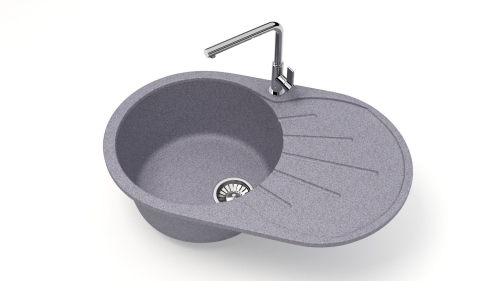 Кухонная мойка Glanz J110 73 см матовая фото 3