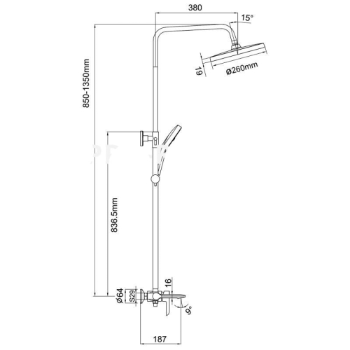 Душевая система с термостатом Gappo G2403-58 хром-белая фото 8