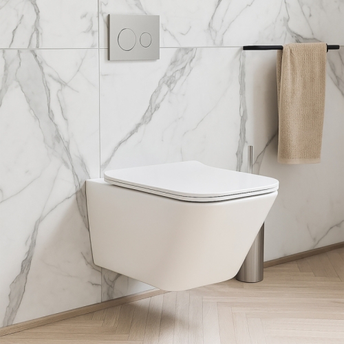 Унитаз подвесной безободковый Azario Indor AZ-9004WT, смыв Торнадо фото 6