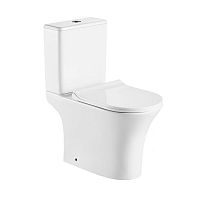 Унитаз напольный безободковый Mirsant Rock сидение полипропилен м/л