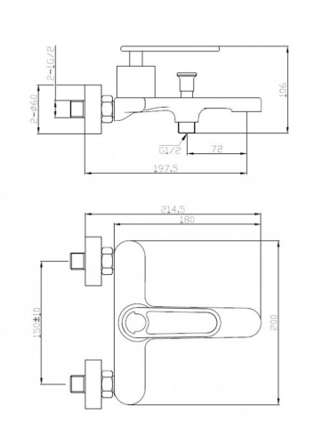 Смеситель для ванны CEZARES MOMENTO-VD-01 хром фото 2