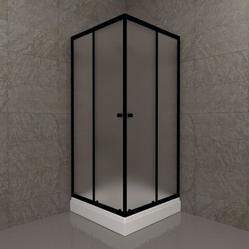 Душевое ограждение Triton Блэк Вельвет 90*90 низкий поддон, стекло матовое