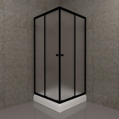 Душевое ограждение Triton Блэк Вельвет 90*90 низкий поддон, стекло матовое