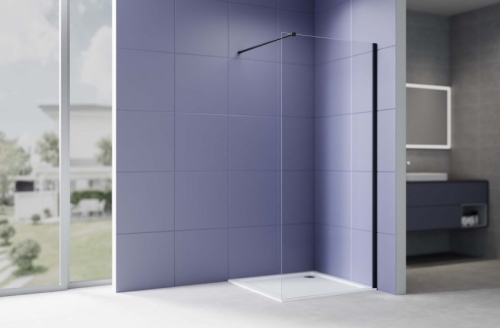 Душевая перегородка Aquatek AQ.WI.1BL 90, 100, профиль черный матовый Душевая перегородка Aquatek AQ.WI.1BL 90, 100, профиль черный матовый