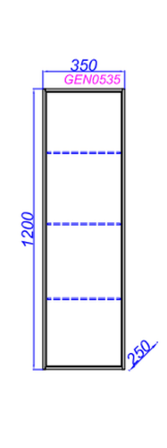 Пенал подвесной Aqwella GENESIS 35 см серый фото 3