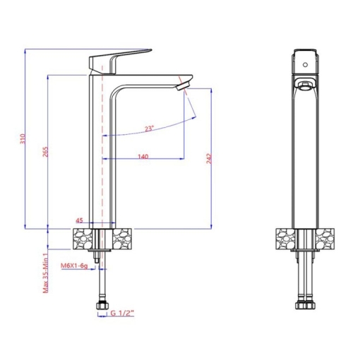 Смеситель для раковины высокий Paini Viva Style P4CR205LL хром фото 3