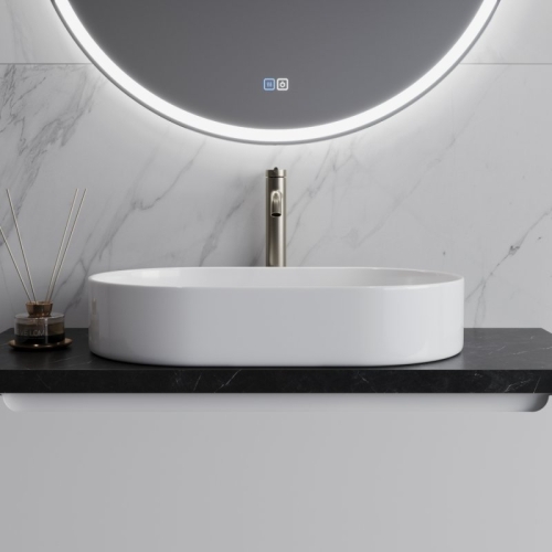 Раковина накладная Belbagno BB1479 610х385х120 мм, белая фото 3