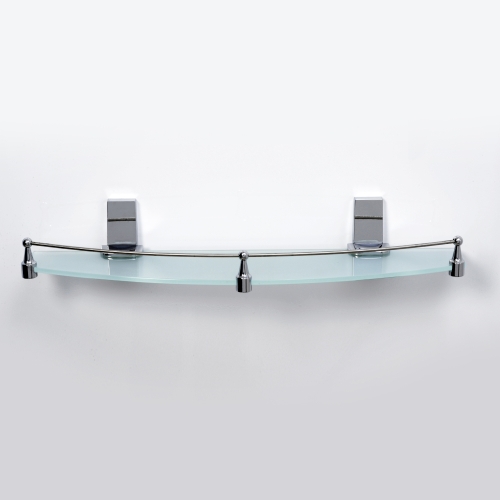 Полка стеклянная с бортиком Wasserkraft Lopau K-6044 хром фото 2