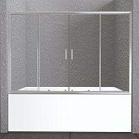 Душевая шторка на ванну Bel Bagno Unique-VF-2 150/180 стекло прозрачное, Punto, мат