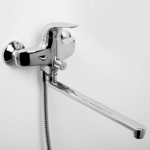 Смеситель с длинным изливом для ванны Wasserkraft Rossel 2802L хром фото 4