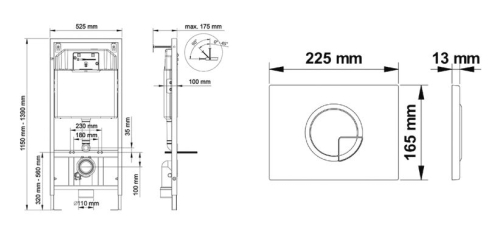 Инсталяция Berges Wasserhaus NOVUM R1 R3 R5 кнопка хром, белая, чёрная фото 7
