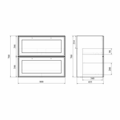 Тумба с умывальником Мирсант Адель 80, 100 напольная фото 5