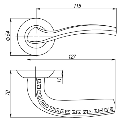 Ручка Punto раздельная GERION TL/HD ABG-6 зеленая бронза фото 3