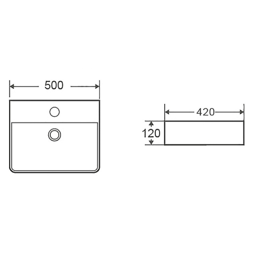 Раковина накладная Azario AZ-2173-S-MB 500*420*120 черная матовая фото 4