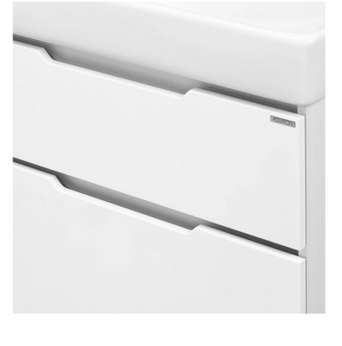 Тумба с раковиной Акватон Дакота 74.5  Белый Глянцевый/Выбеленное дерево фото 4