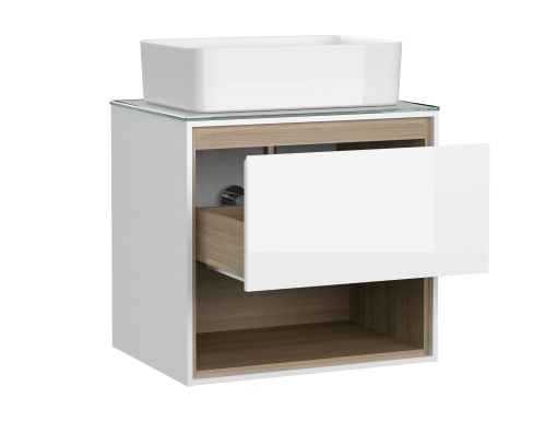 Тумба со столешницей без умывальника Cersanit Louna 60, 80 (подвесная) фото 3
