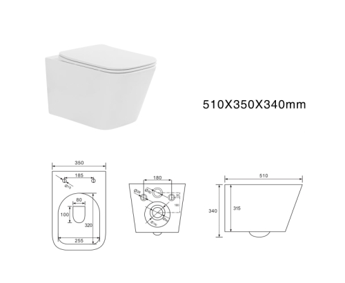 Унитаз подвесной безободковый Aquatek Либра AQ1505T-00 сиденье с м/л, смыв Торнадо фото 3