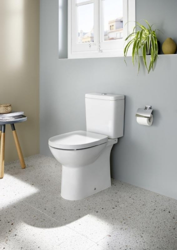 Унитаз напольный безободковый DEBBA Round, сидение м/л фото 2