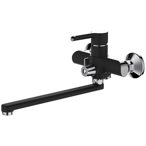 Смеситель для ванны Haiba HB22805-7 хром-чёрный