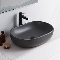 Раковина накладная Belbagno BB1084-H311 600x420x140 серый матовый
