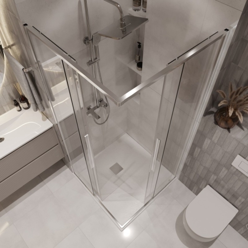 Душевое ограждение Niagara Нова/Nova NG-6622(6623, 6624)-34 80*80, 90*90, 100*100 стекло прозрачное фото 5