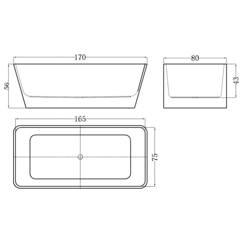 Ванна ESBANO VIENNA 170*80 акрил фото 2