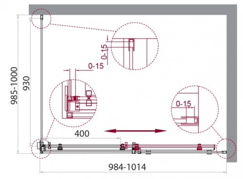 Душевой уголок Bel Bagno Acqua-A-1 100*100 стекло прозрачное фото 2