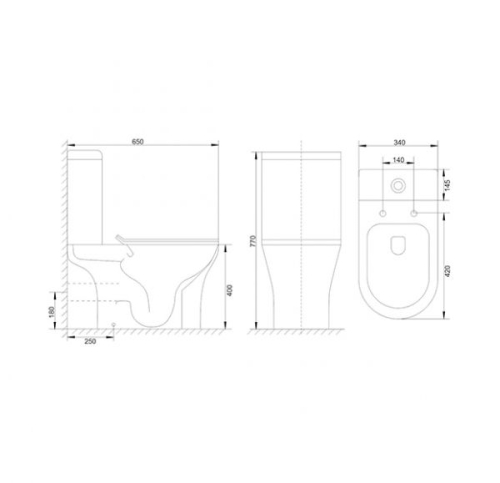 Унитаз напольный безободковый Mirsant Rock сидение полипропилен м/л фото 2