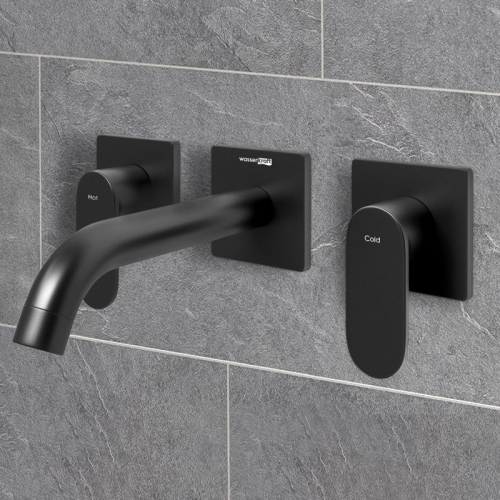 Смеситель для умывальника Wasserkraft Elbe 7445 чёрный встраиваемый фото 2