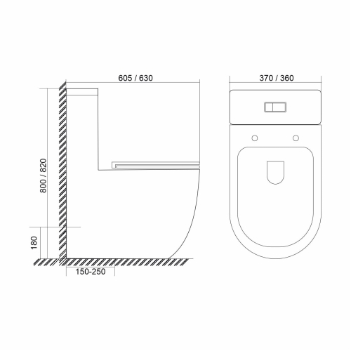 Унитаз напольный безободковый SOLE Pandora 3 сиденье микролифт фото 5
