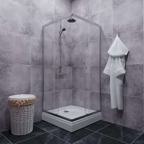 Душевое ограждение Triton Вента-хром 80*80, 90*90, 100*100 низкий поддон, стекло прозрачное фото 6