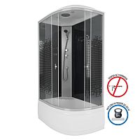Душевая кабина Niagara Eco NG-7510-14L BLACK 120*80*215 высокий поддон(40см),стекло мозаика