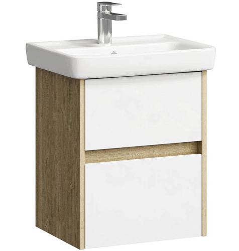 Тумба с умывальником Aqwella CITY 50, 60 Дуб Балтийский, подвесная