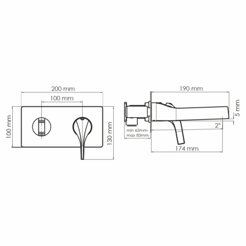 Смеситель для умывальника Wasserkraft Sauer 7130 встраиваемый, глянцевое золото фото 3