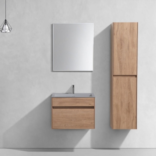 Тумба с раковиной Vincea Chiara 60, 80, 100 N.Oak Натуральный Дуб, подвесная, раковина серая фото 6