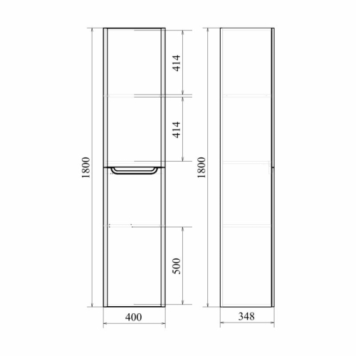 Пенал напольный Мирсант Сити 40 белый фото 2