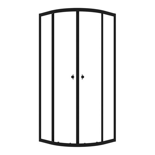 Душевое ограждение Triton Альфа-Блэк 90*90, 100*100 стекло прозрачное