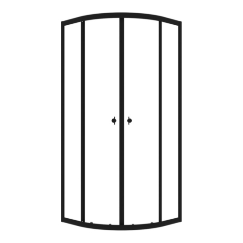 Душевое ограждение Triton Альфа-Блэк 90*90, 100*100 стекло прозрачное
