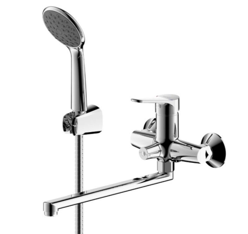 Смеситель для ванны с длинным изливом Bravat EMERALDA хром