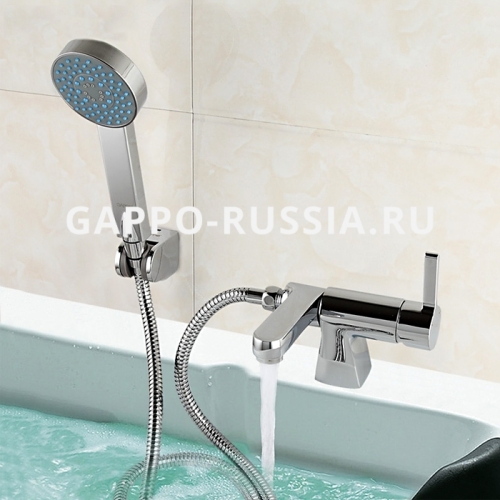 Смеситель врезной на борт ванны 1 отв. Gappo G1204 фото 8