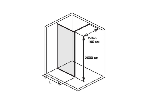 Душевая перегородка Aquatek AQ WIW 08020GM (09020, 10020, 12020) 80, 90, 100, 120 профиль оружейная сталь фото 3